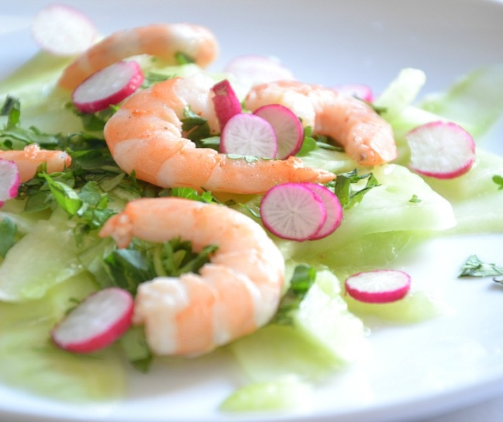 Salade aux crevettes