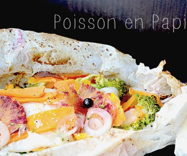 Recette Papillote de poisson à l’orange sanguine