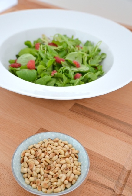 Salade canard & framboises