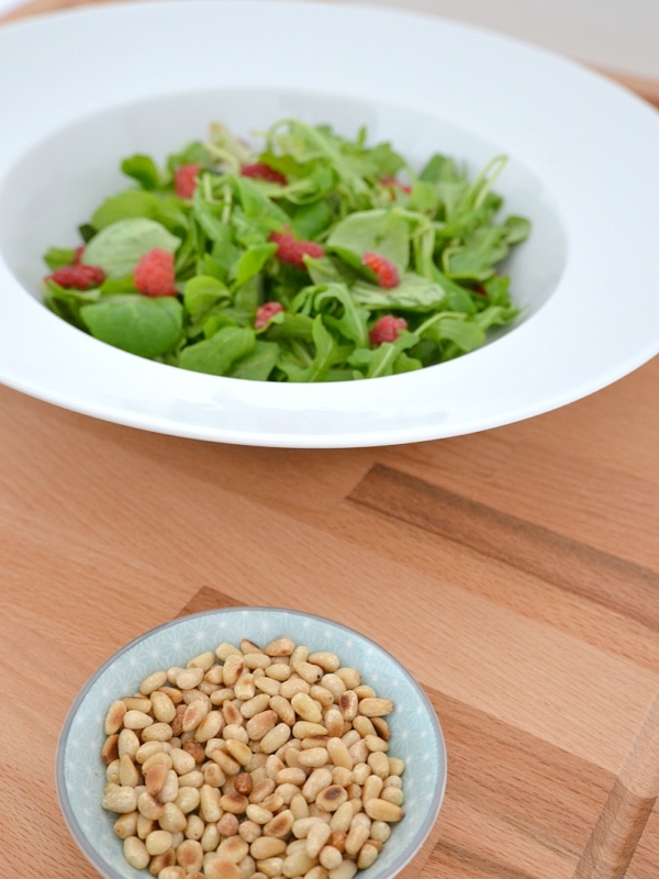 Salade canard & framboises