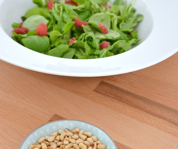 Salade canard & framboises