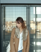 Look n°70 – Manteau Doudou & Echarpe plaid –