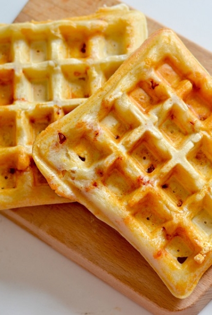Gaufres au chorizo et chèvre frais