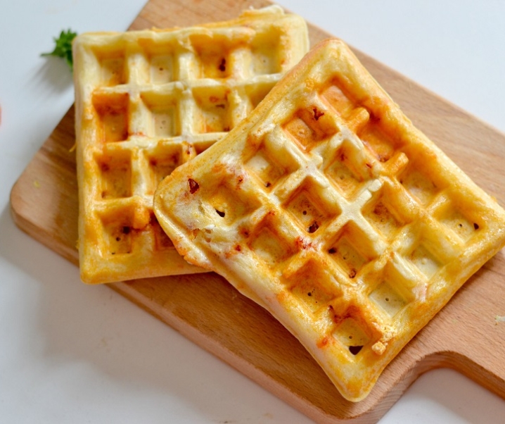 Gaufres au chorizo et chèvre frais