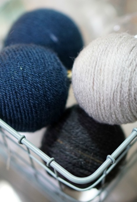 Boules de Noël en Laine