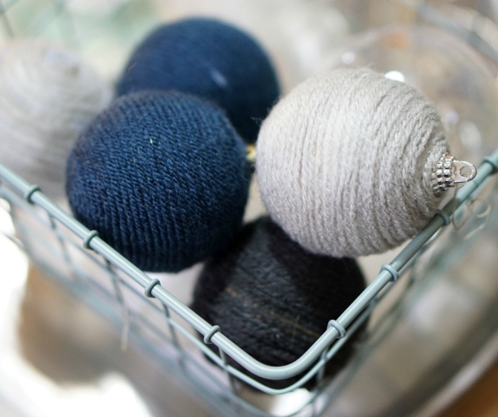 Boules de Noël en Laine