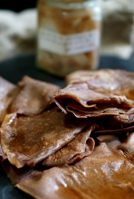 Crêpe châtaigne et chocolat (sans gluten/sans lait)