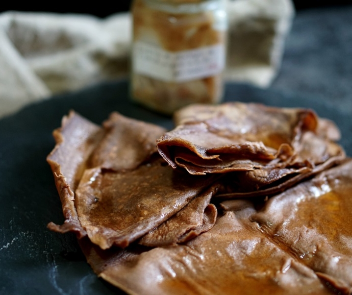 Crêpe châtaigne et chocolat (sans gluten/sans lait)