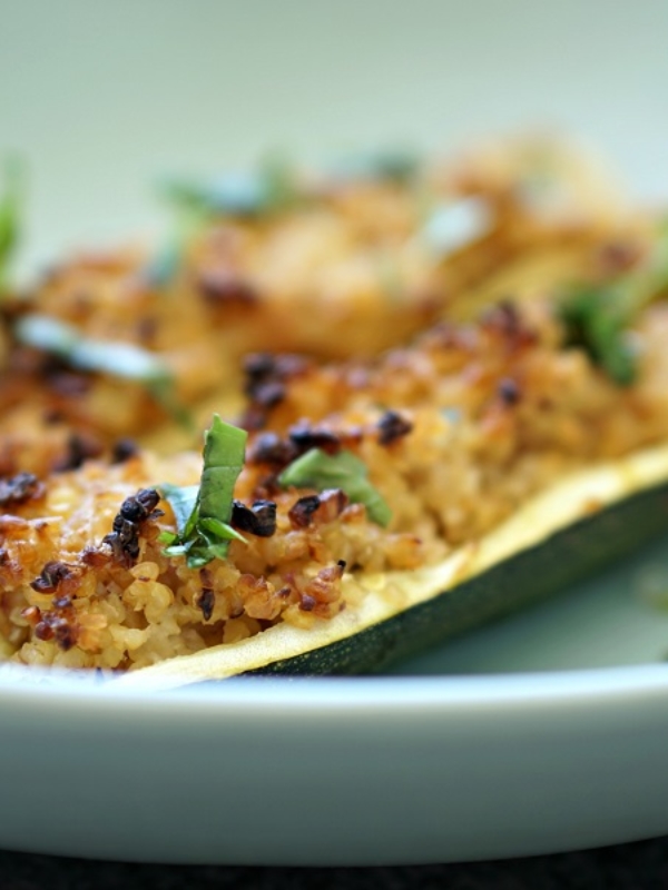 Courgettes Farcies au Boulgour [Vegan]