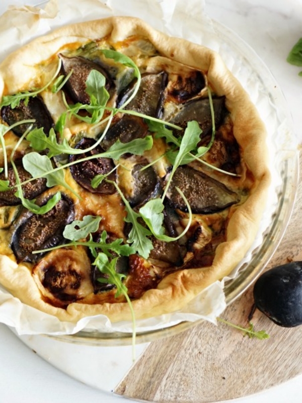 Quiche figue chévre miel