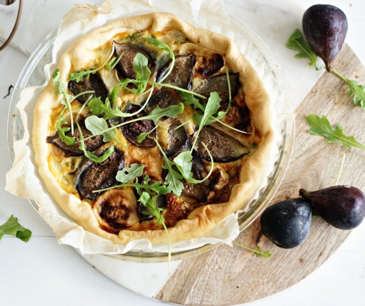 Quiche figue chévre miel