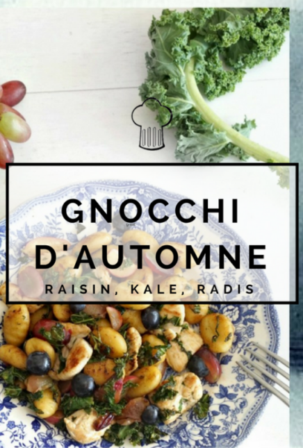 Gnocchis Kale, raisin, radis