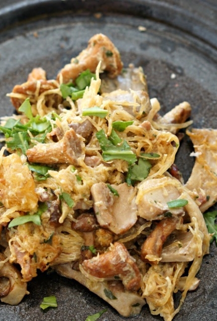 Courge Spaghetti aux champignons