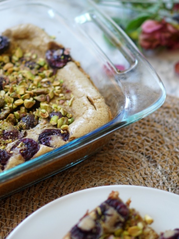 Clafoutis Cerise pistaches, sans beurre
