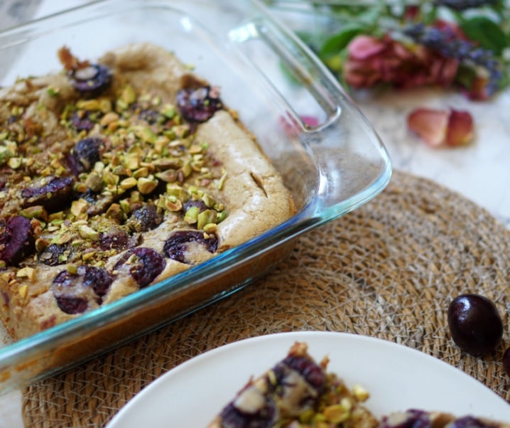 Clafoutis Cerise pistaches, sans beurre