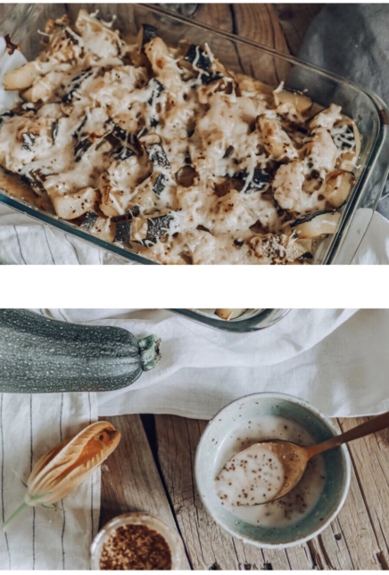 Gratin de courgettes végé