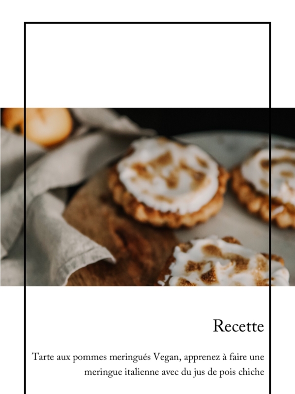 Tartelettes rustiques aux pommes meringuées , Vegan