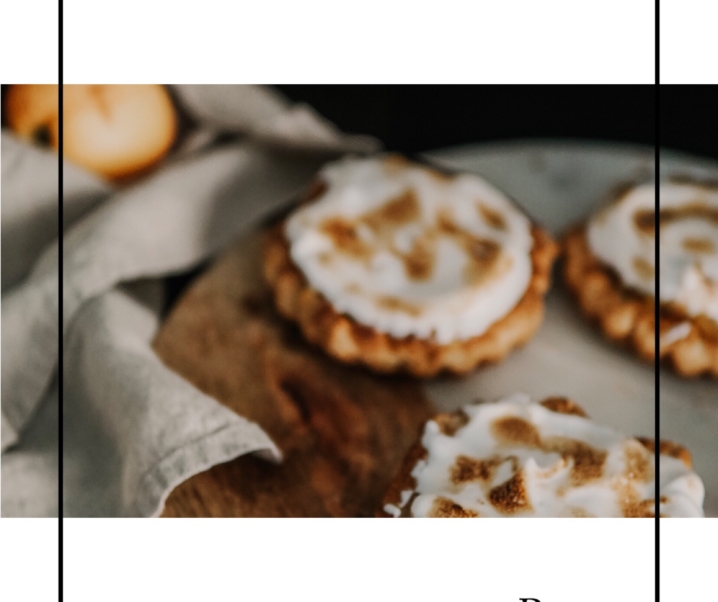 Tartelettes rustiques aux pommes meringuées , Vegan