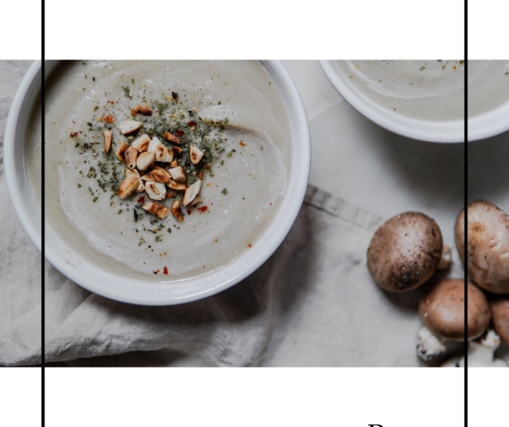 Velouté de pâtisson et champignons blond (Veg)