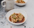 Menu de Noël Vegan; Ragout de Jack fruit aux morilles