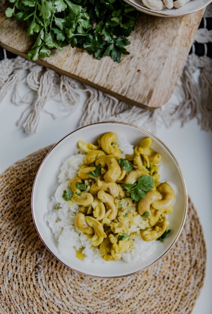 Curry vegan aux noix de cajou