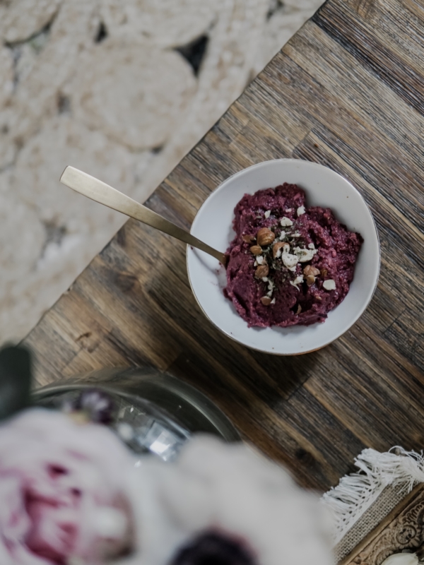 Houmous/pesto de betterave (Vegan)