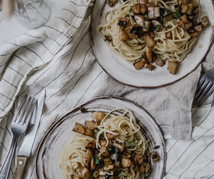 Prêt en 10 min: Spaghetti frais aux navets nouveaux