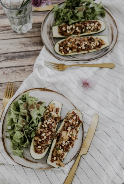 Courgettes farcies végétariennes