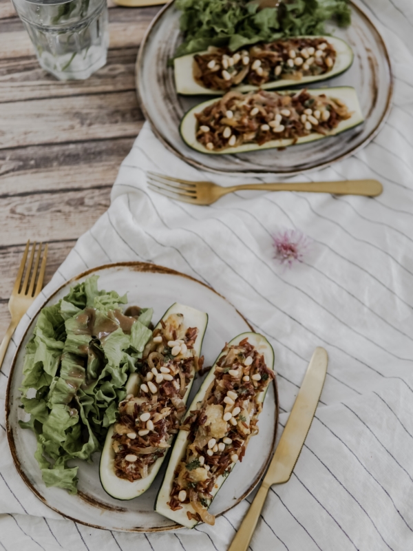 Courgettes farcies végétariennes