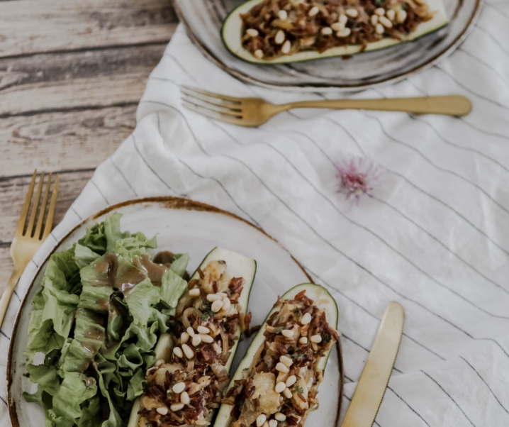 Courgettes farcies végétariennes