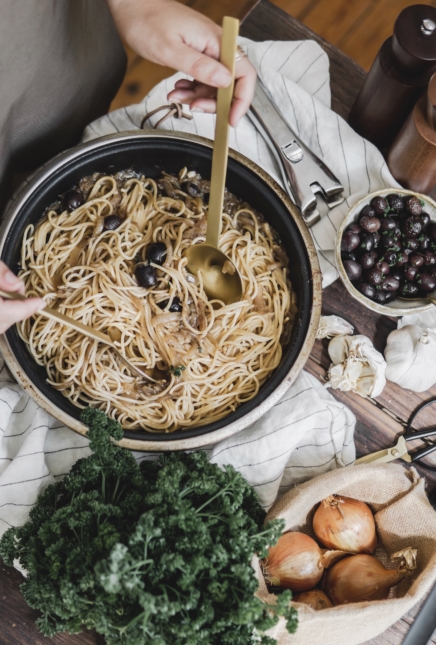 Spaghetti à l’ail (vegan)