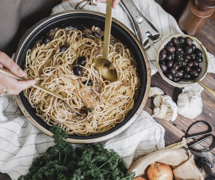 Spaghetti à l’ail (vegan)