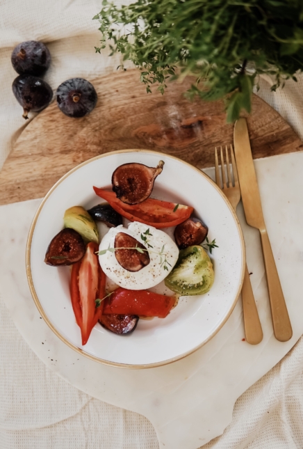 Mozza di buffala, tomates anciennes et figues