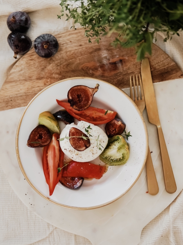 Mozza di buffala, tomates anciennes et figues