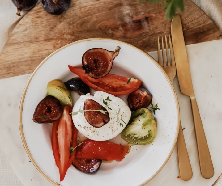 Mozza di buffala, tomates anciennes et figues