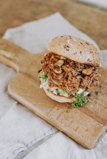 Burger vegan façon pulled pork