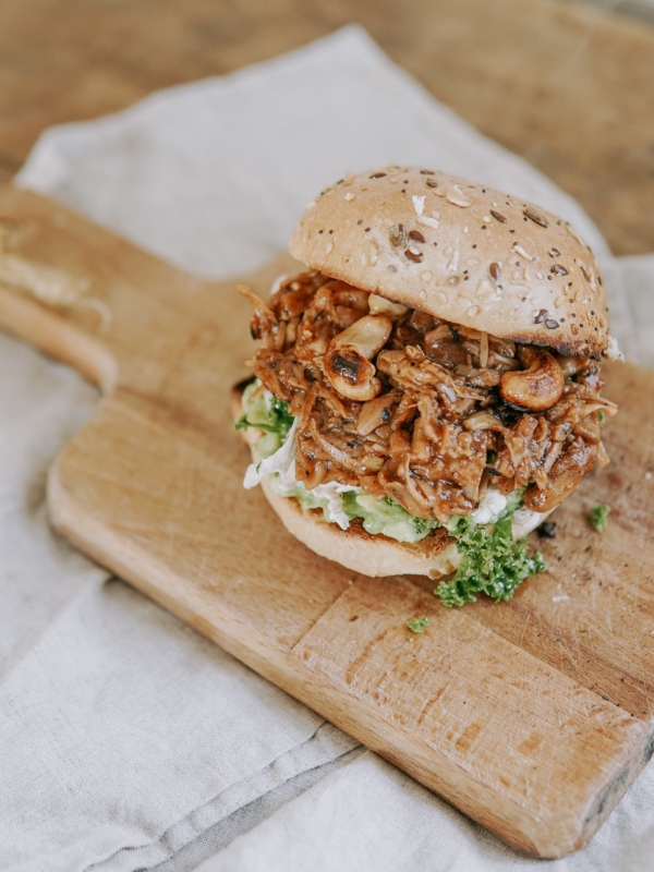 Burger vegan façon pulled pork