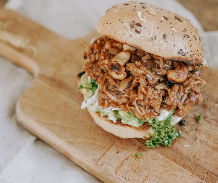 Burger vegan façon pulled pork