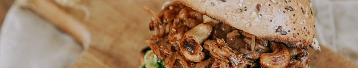 Burger vegan façon pulled pork