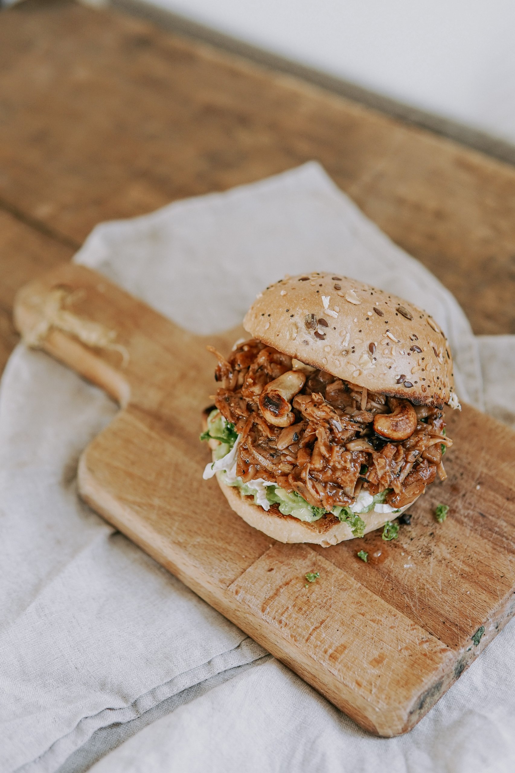 Burger vegan façon pulled pork