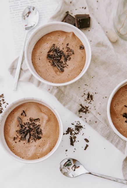 Mousse au chocolat à l’aquafaba (vegan)